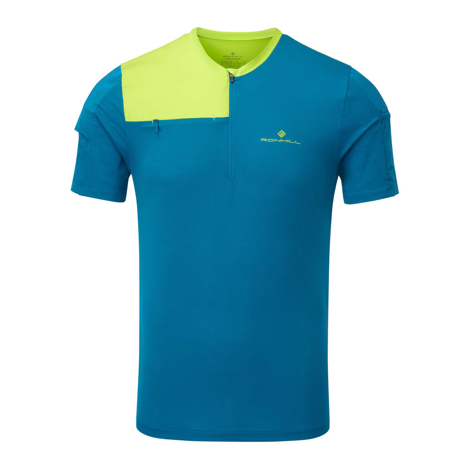 Front view of men's ronhill tech ultra 1/2 zip tee (7283170476194)