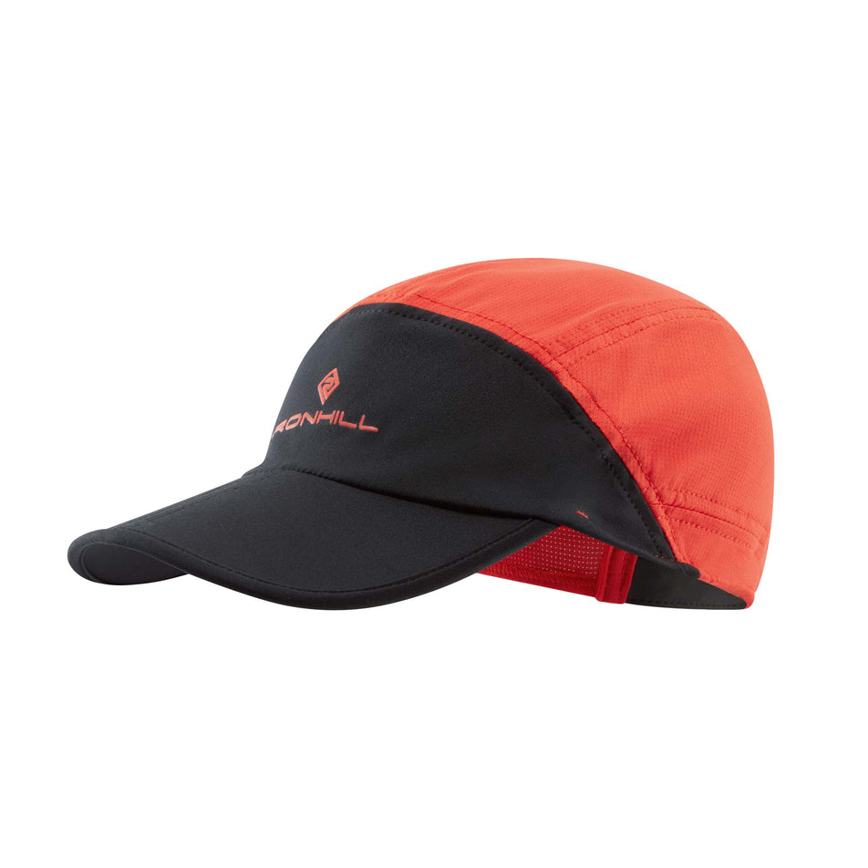Front view of Ronhill unisex Air-Lite Split Cap in red. (7753194897570)