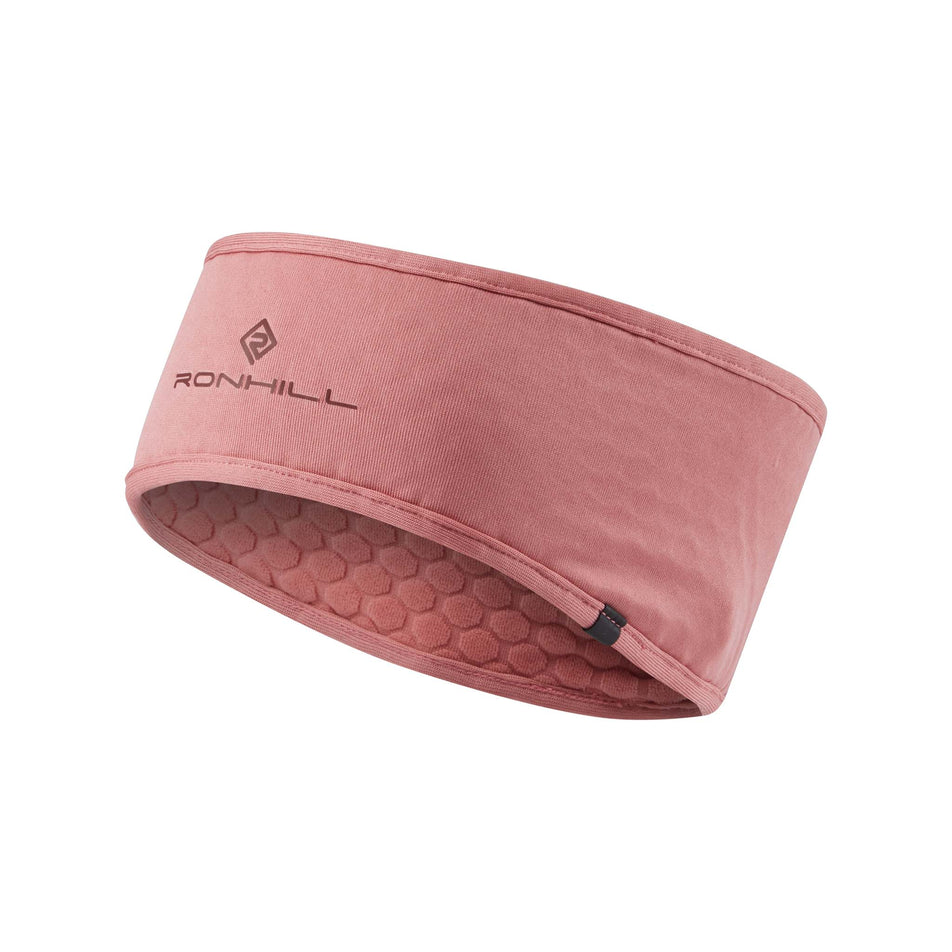 Front angled view of Ronhill Unisex Prism Headband in pink (7602197692578)