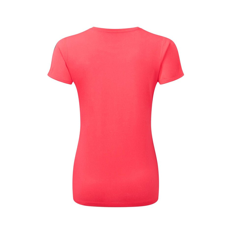Back view of Ronhill Women's Core S/S Running Tee in pink (7579778482338)