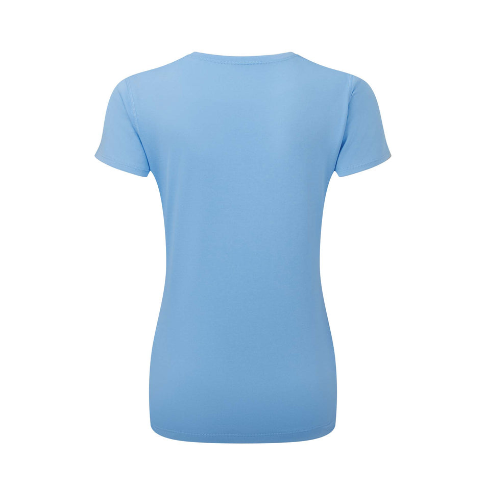 Back view of Ronhill Women's Core S/S Running Tee in blue (7579770945698)