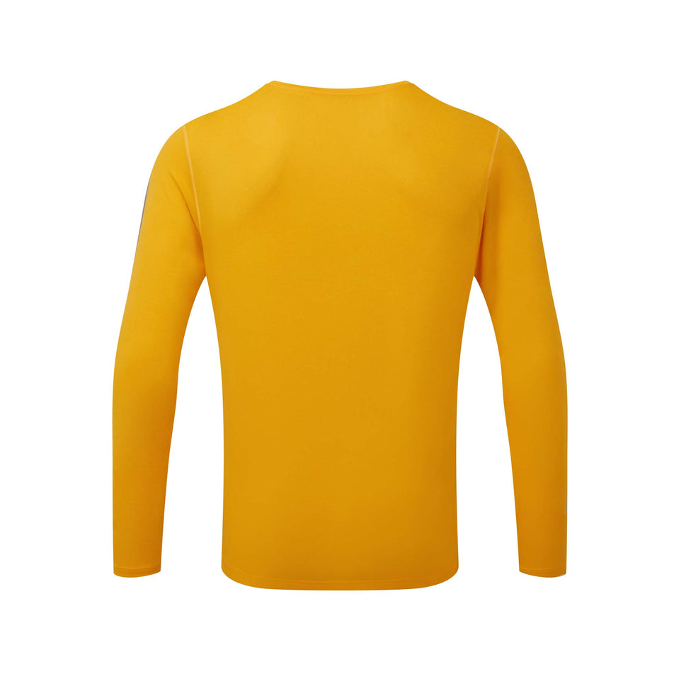 Back view of Ronhill Men's Core L/S Running Tee in orange. (7574015574178)