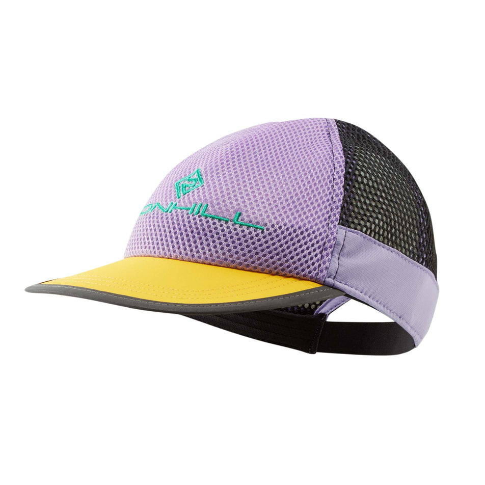 Front view of Ronhill Unisex Tribe Running Cap in purple. (7767677108386)