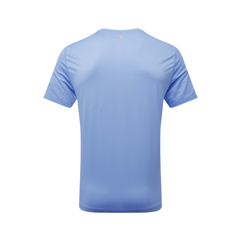 Back view of Ronhill Men's Tech S/S Running Tee in blue. (7744539590818)