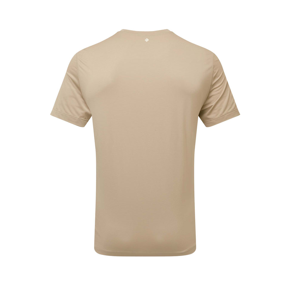 Back view of Ronhill Men's Tech S/S Running Tee in brown. (7744525009058)