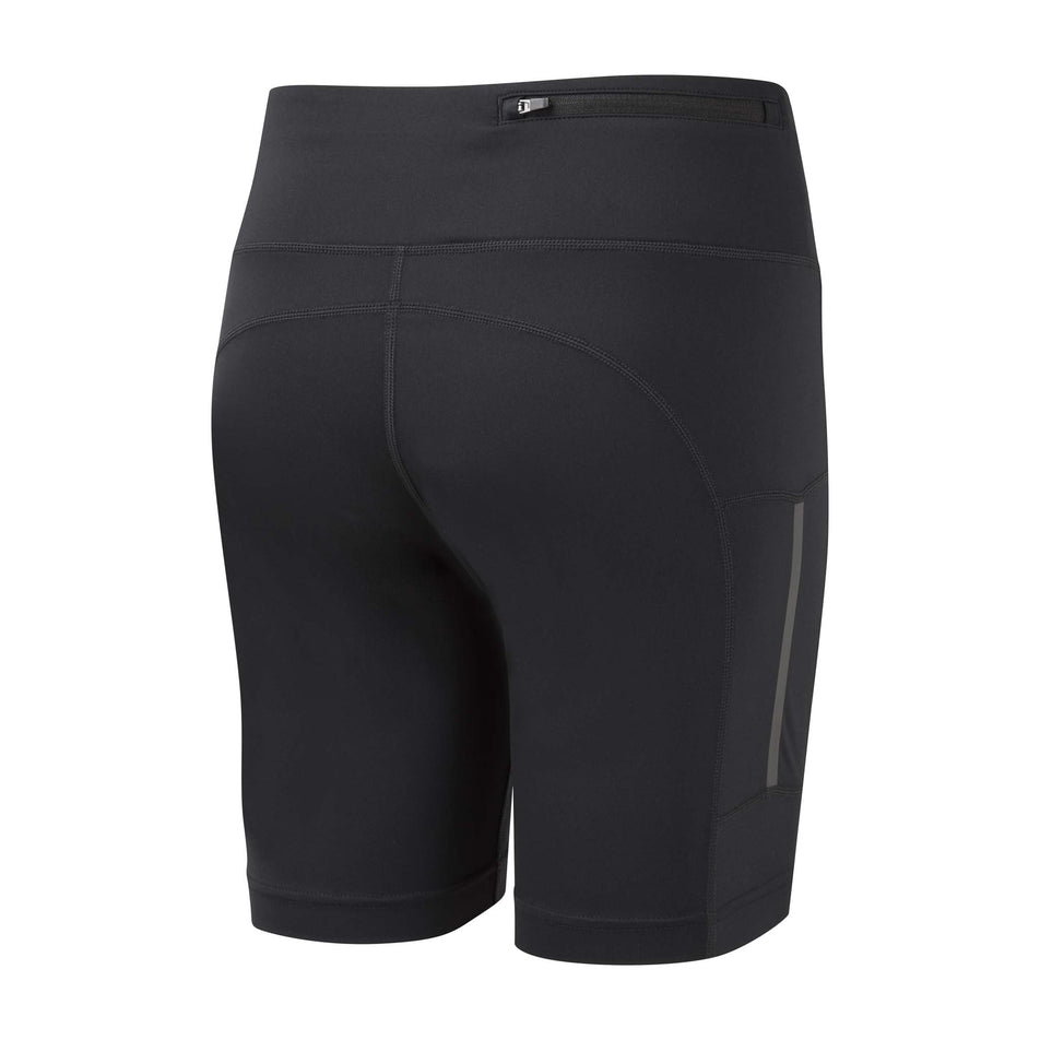 Back view of Ronhill Women's Tech Revive Stretch Running Short in black (7361699250338)