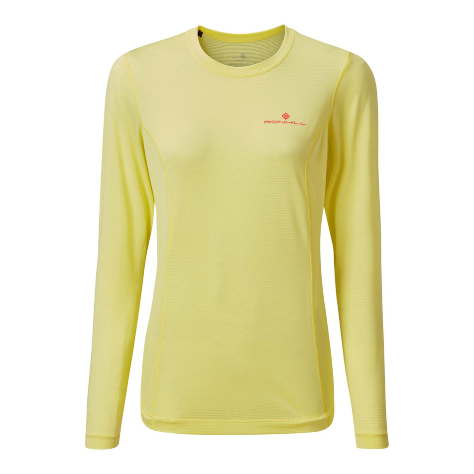 Front view of women's ronhill tech l/s tee (7286289793186)