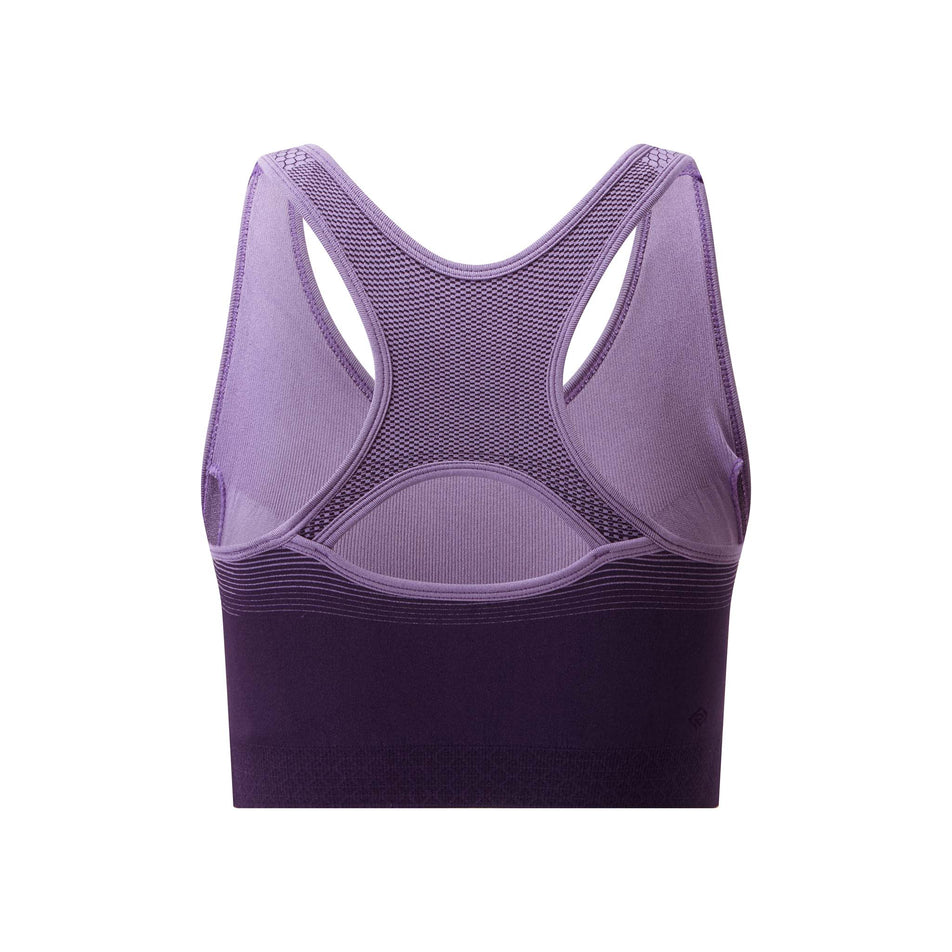 Back view of Ronhill Women's Seamless Bra in purple. (7743551635618)