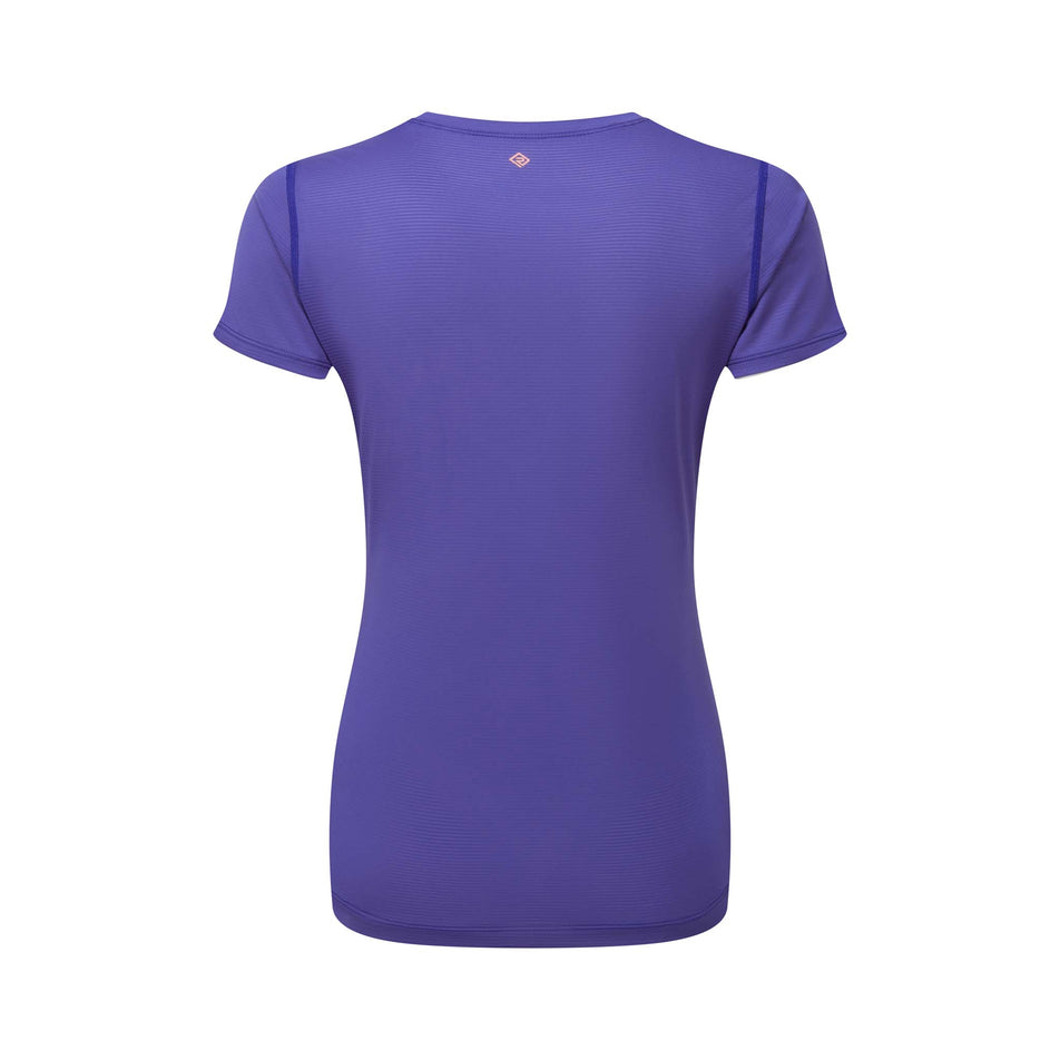 Back view of Ronhill Women's Tech S/S Running Tee in purple (7579766161570)