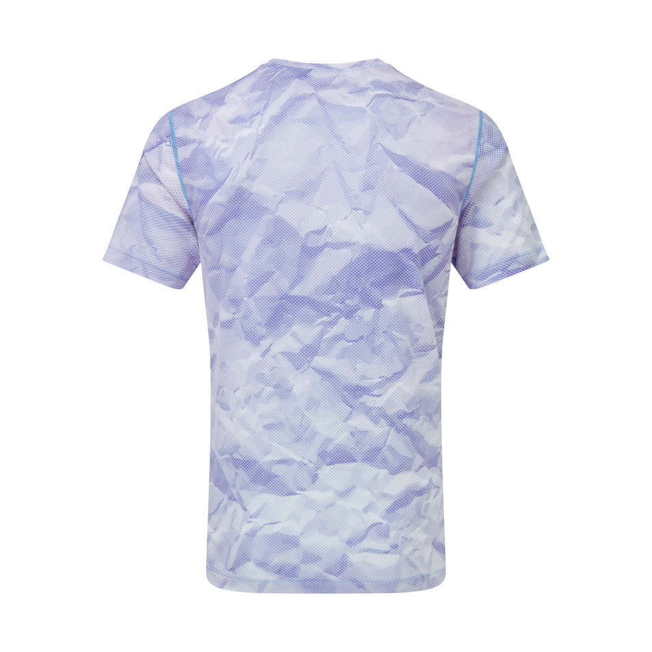 Back view of Ronhill Men's Tech Golden Hour Tee in blue. (7742685020322)