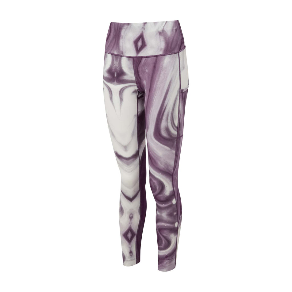Front view of Ronhill Women's Life Running Tight in purple (7579971485858)