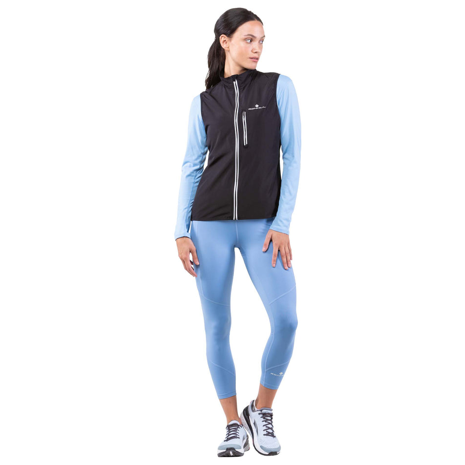 Front view of a model wearing a Ronhill Women's Core Gilet (7306597040290)