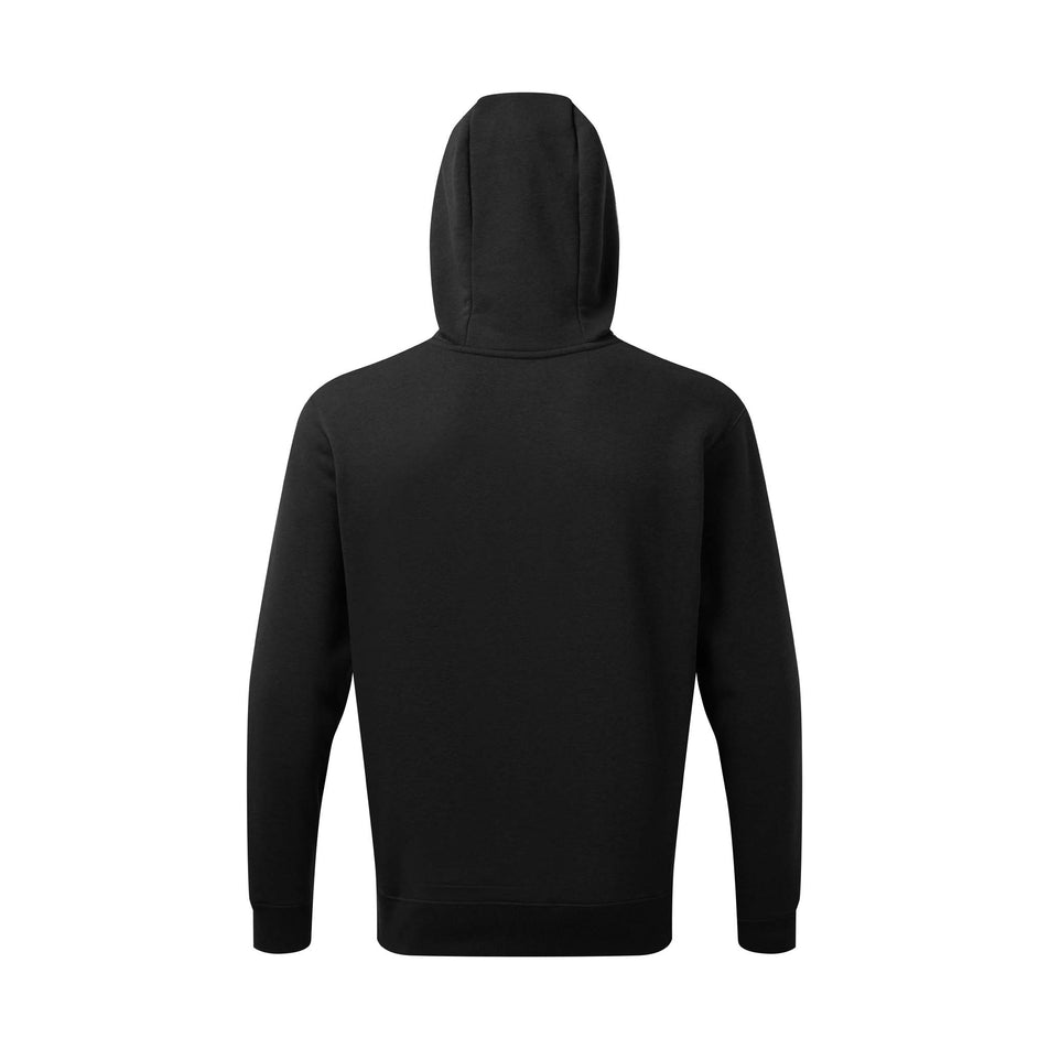 Back view of Ronhill Men's Life PB Running Hoodie in black (7593502343330)
