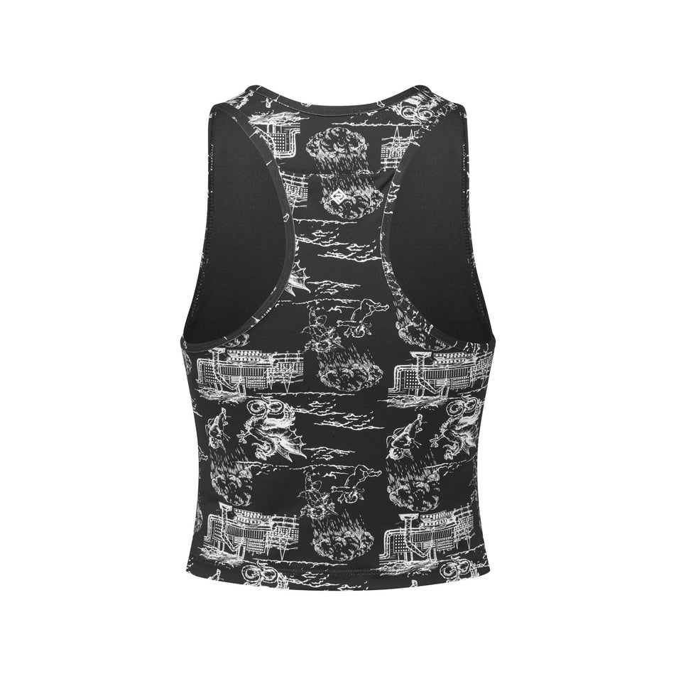 Back view of Ronhill Women's Life Balance Tank in black (7579947827362)