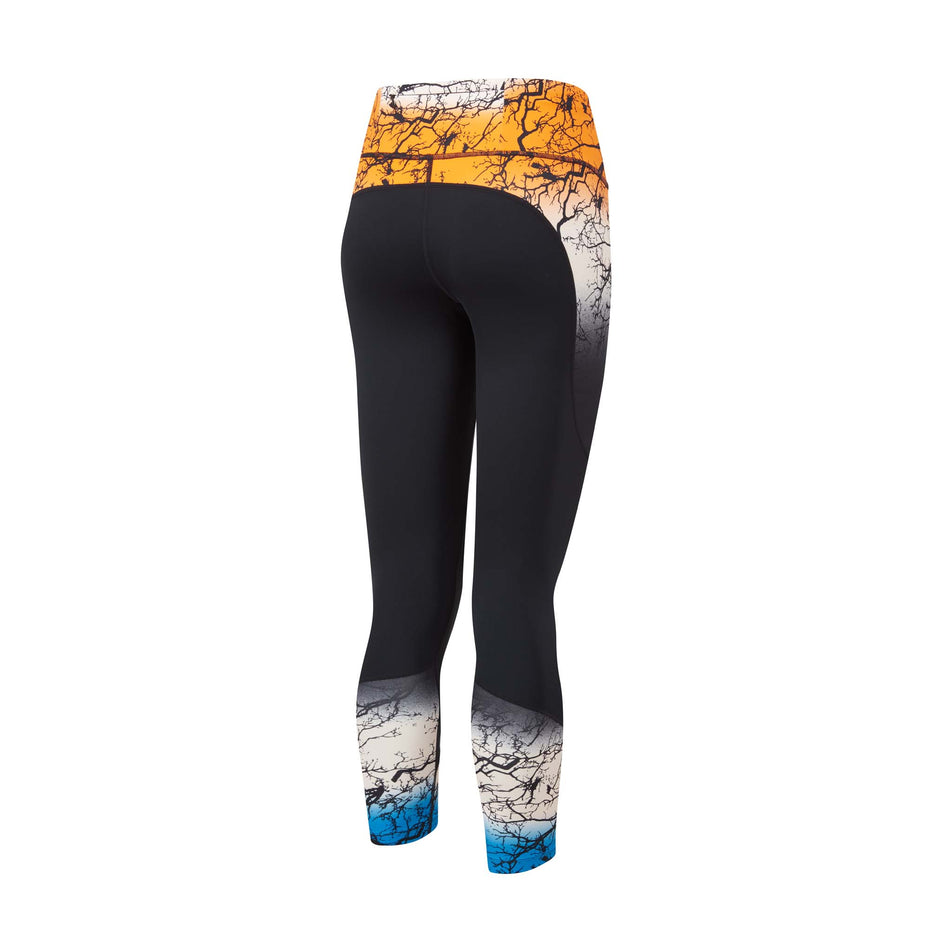 Rear view of Ronhill Women's Life Satori Running Tight in black (7579986526370)