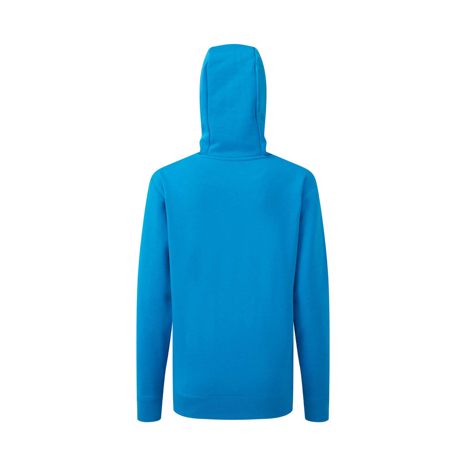 Back view of Ronhill Women's Life PB Running Hoodie in blue (7578010615970)