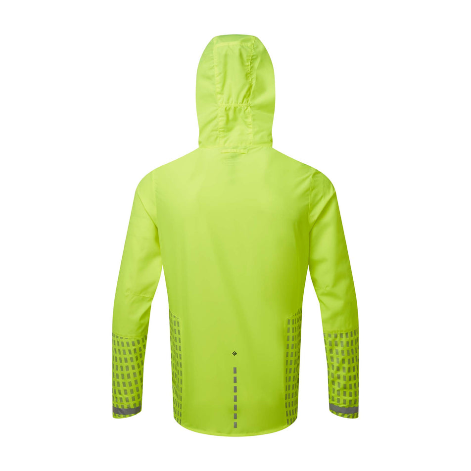 Back view of Ronhill Men's Tech Afterhours Running Jacket in yellow (7574168010914)