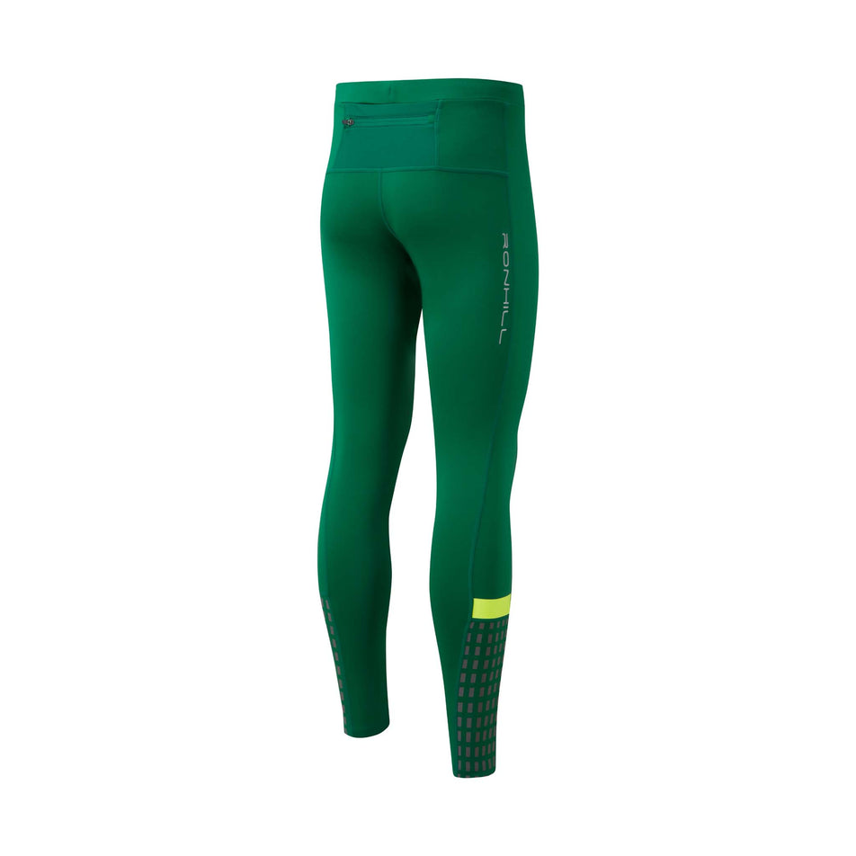Rear view of Ronhill Men's Tech Afterhours Running Tight in green (7592361099426)