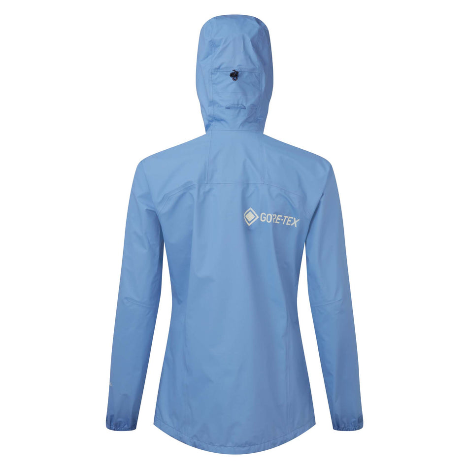 Back view of Ronhill Women's Tech Mercurial Running Jacket in blue. (7742604837026)
