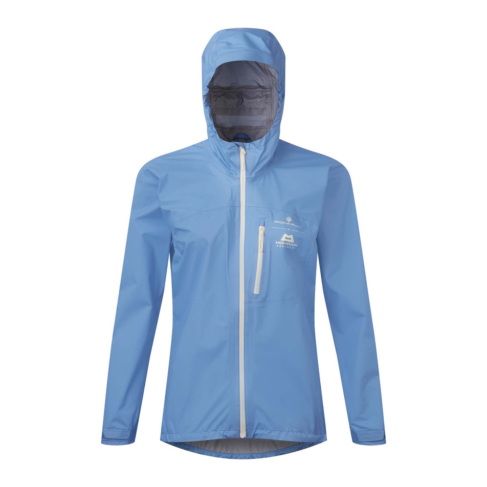 Front view of Ronhill Women's Tech Mercurial Running Jacket in blue. (7742604837026)