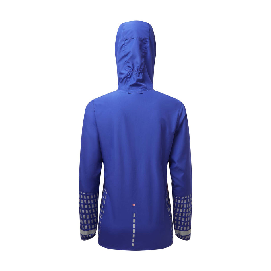 Back view of Ronhill Women's Tech Afterhours Running Jacket in blue (7592128708770)