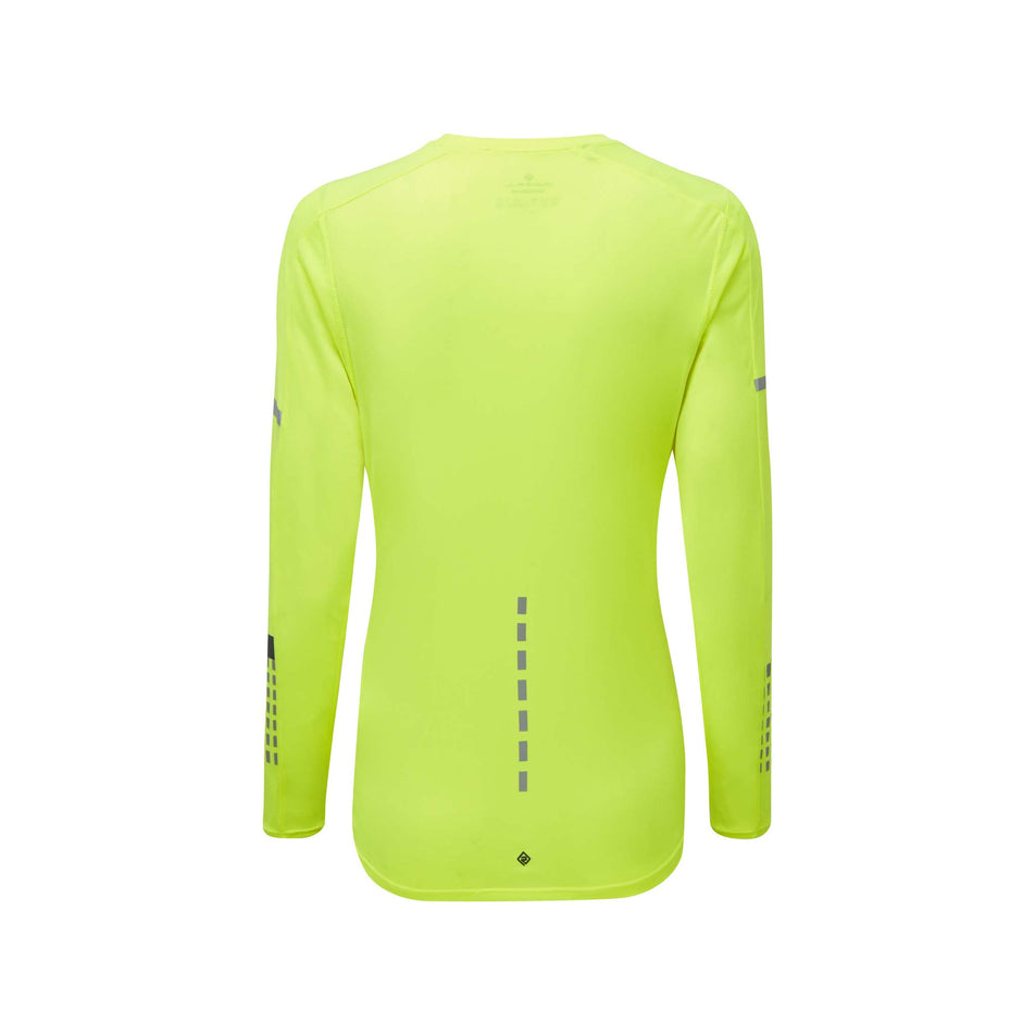 Back view of Women's Ronhill Tech Afterhours L/S Running Tee in yellow (7592154792098)