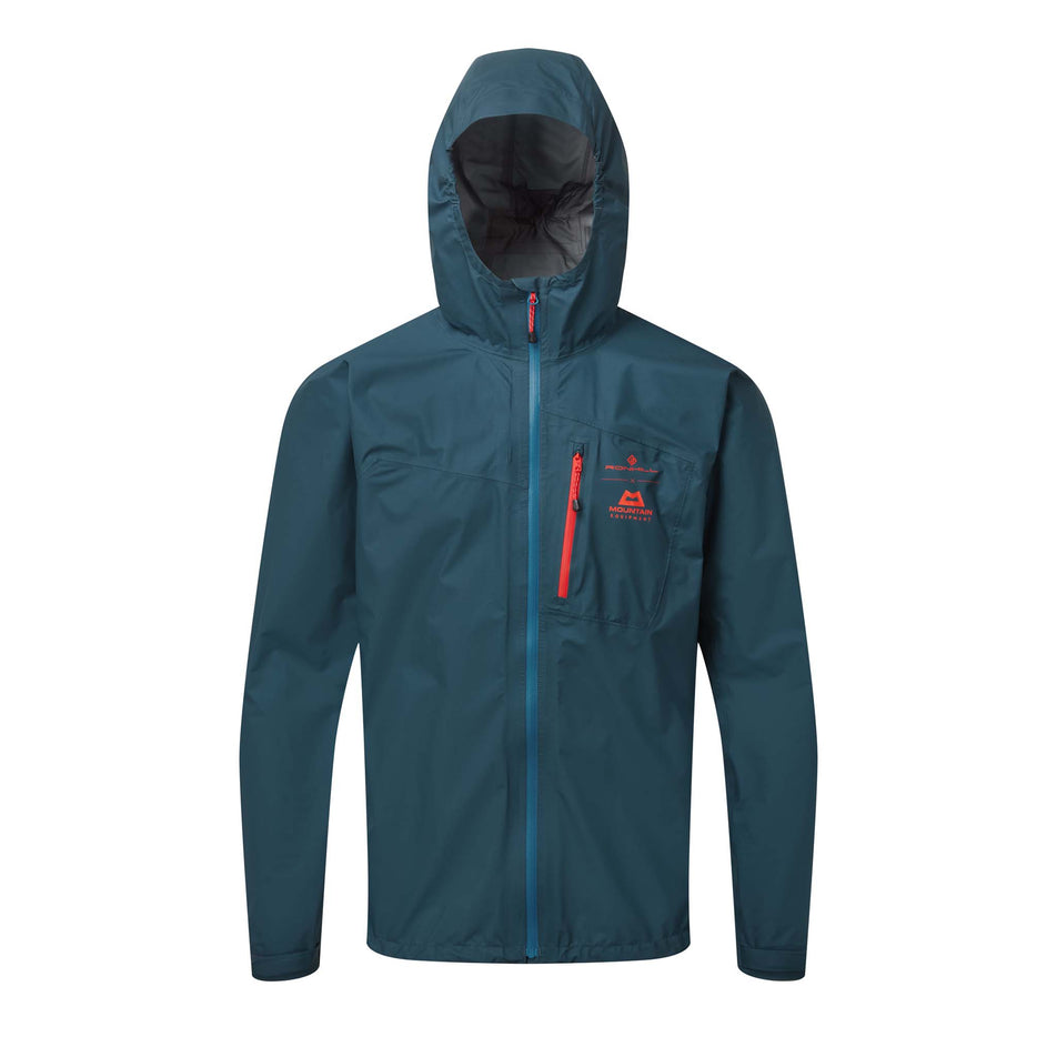 Front view of Ronhill Men's Gore-Tex Mercurial Jacket in blue (7574240755874)
