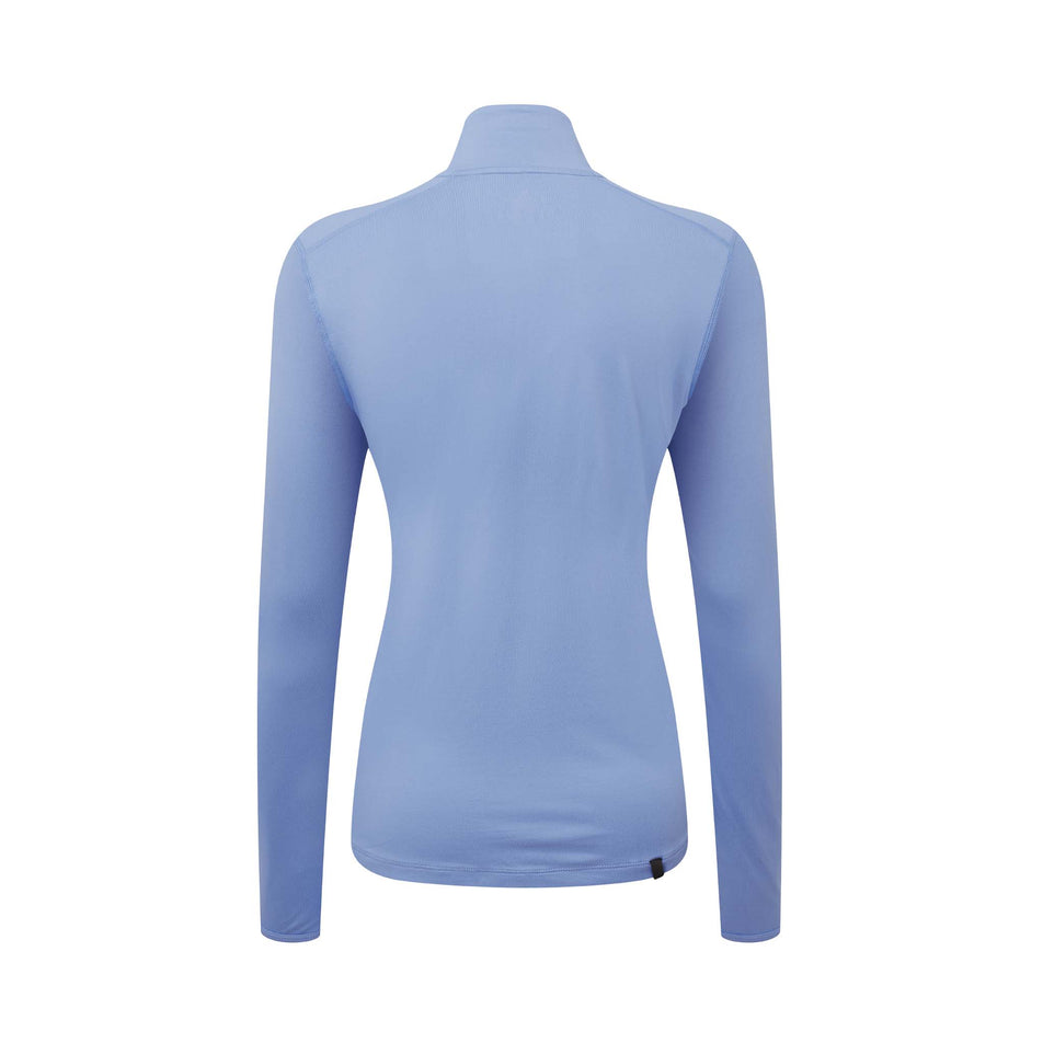 Back view of Ronhill Women's Life Practice 1/2 Zip Tee in blue. (7742592188578)