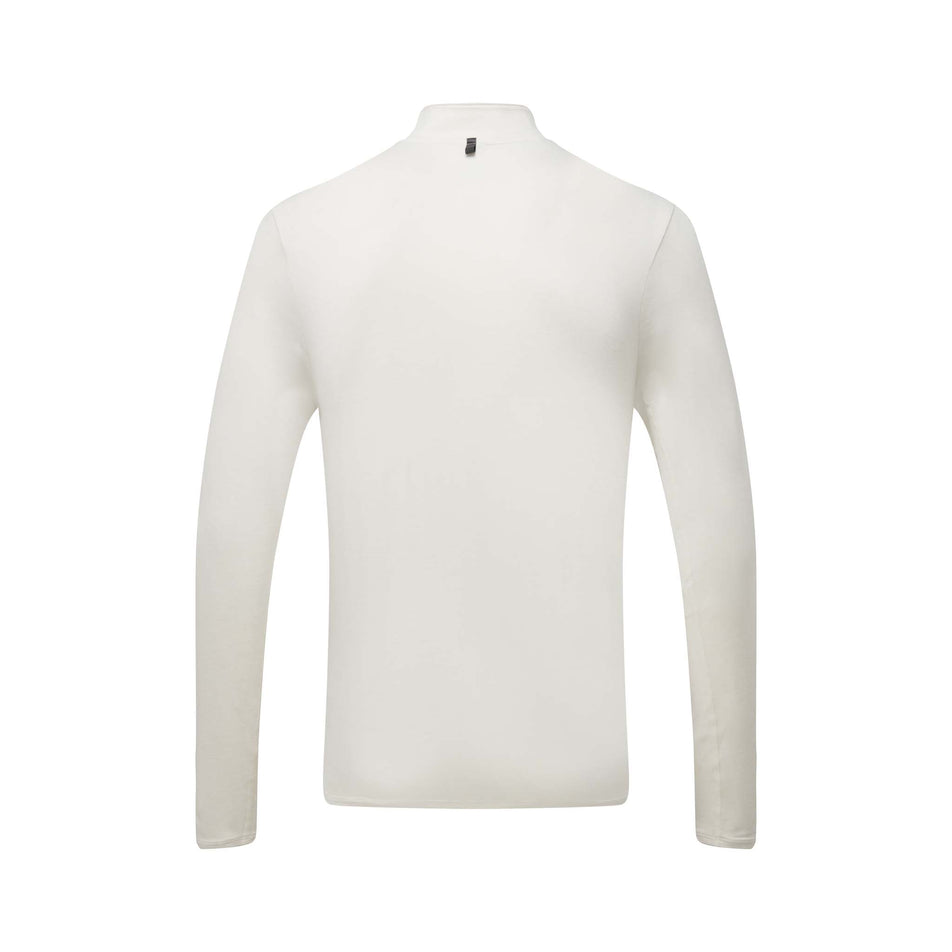 Back view of Ronhill Men's Life Practice 1/2 Zip Running Tee in white. (7593508405410)