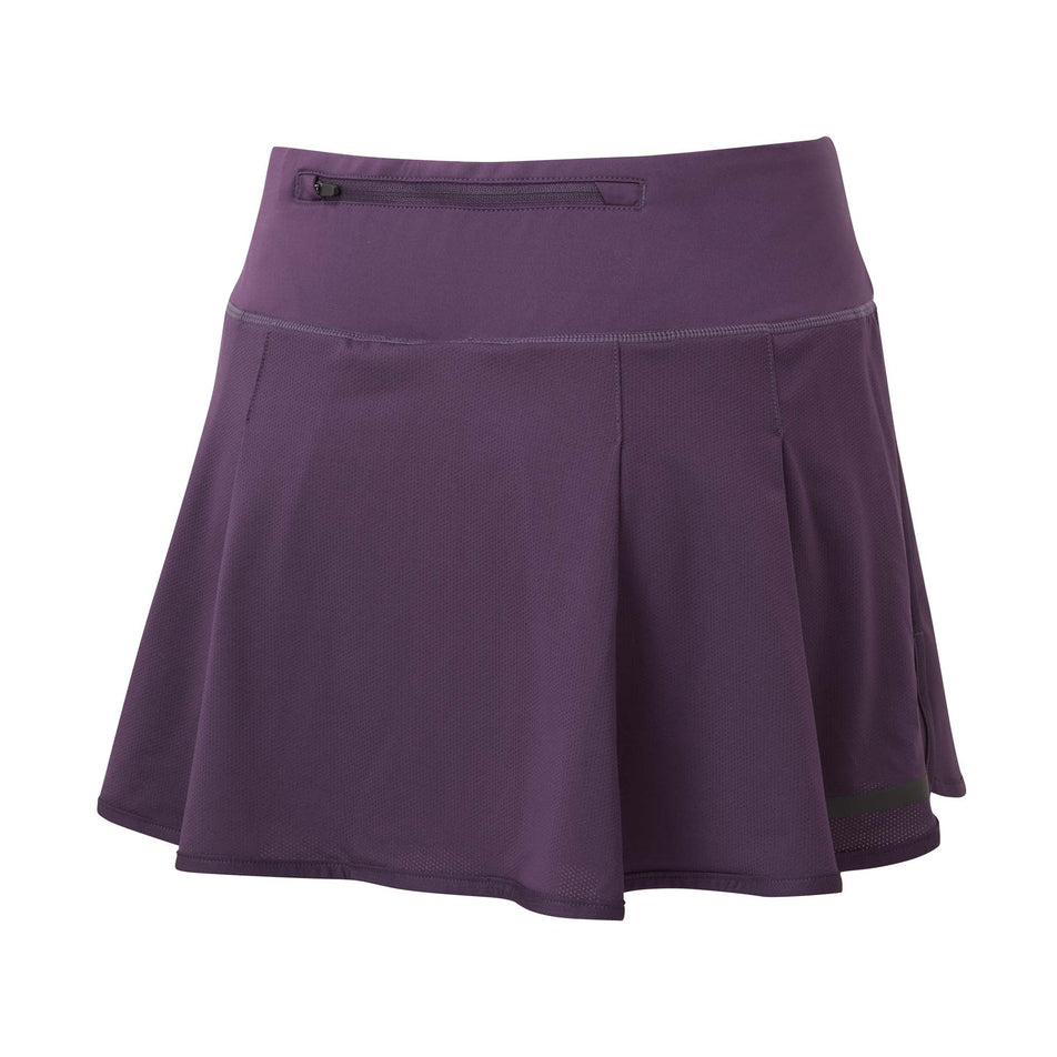 Rear view of Ronhill Women's Tech Running Skort in purple. (7744911474850)
