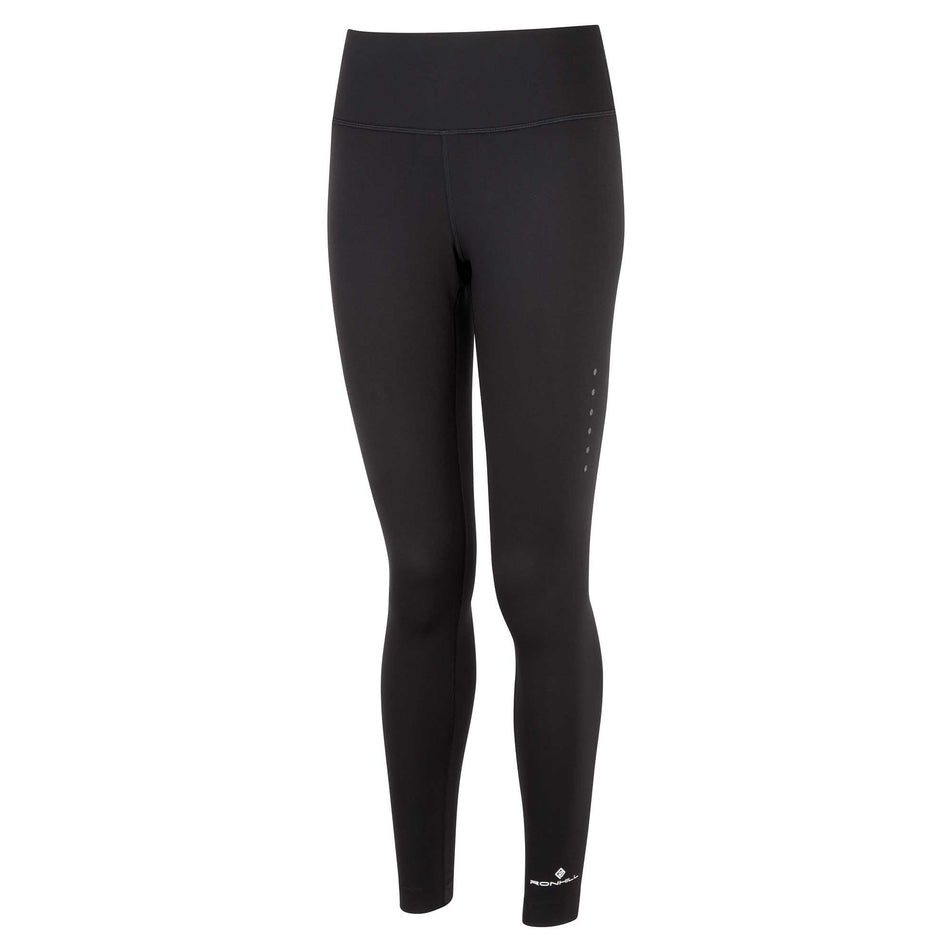 Front view of Ronhill Women's Core Running Tight in black (6903712317602)