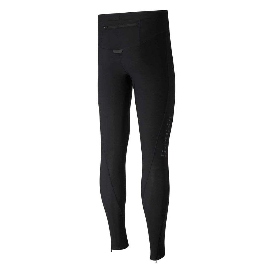 Rear view of Ronhill Men's Tech Winter Running Tight in black (6905418514594)