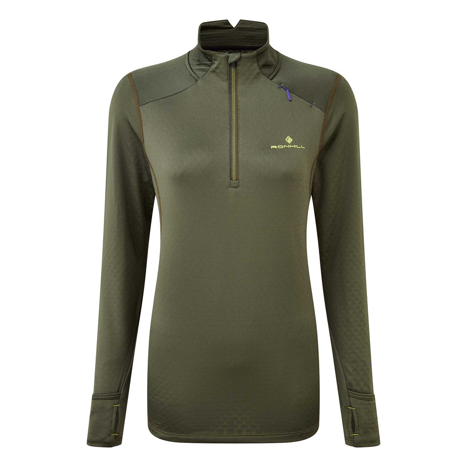 Front View of Women's Tech Prism 1/2 Zip Tee (6905780961442)