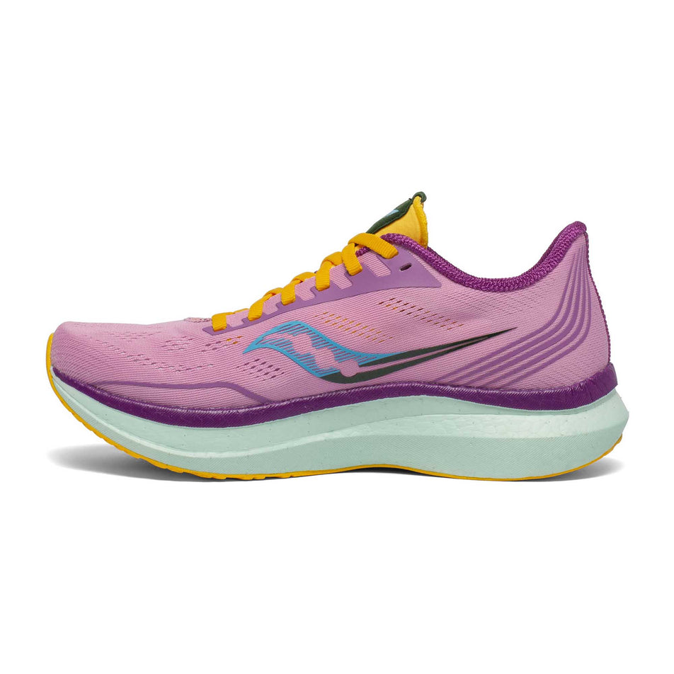 Medial side of the right shoe from a pair of women's Saucony Endorphin Pro (6901488713890)