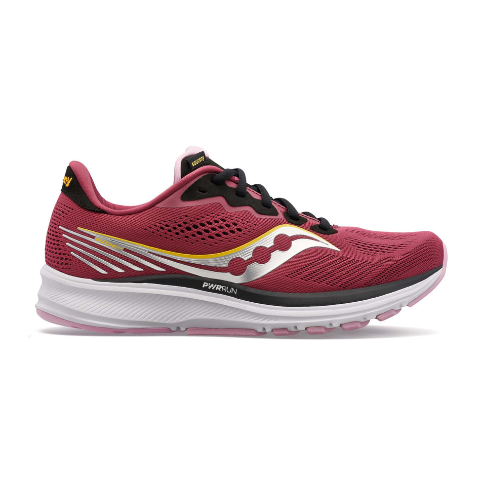 Lateral view of women's saucony ride 14 running shoes (7239063568546)