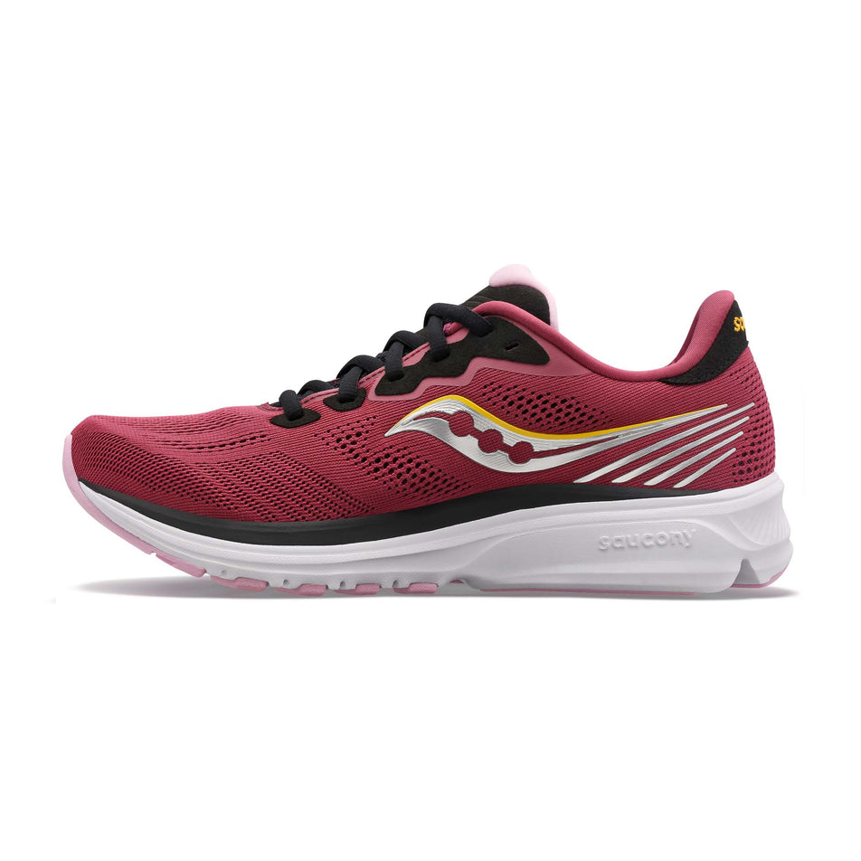 Medial view of women's saucony ride 14 running shoes (7239063568546)