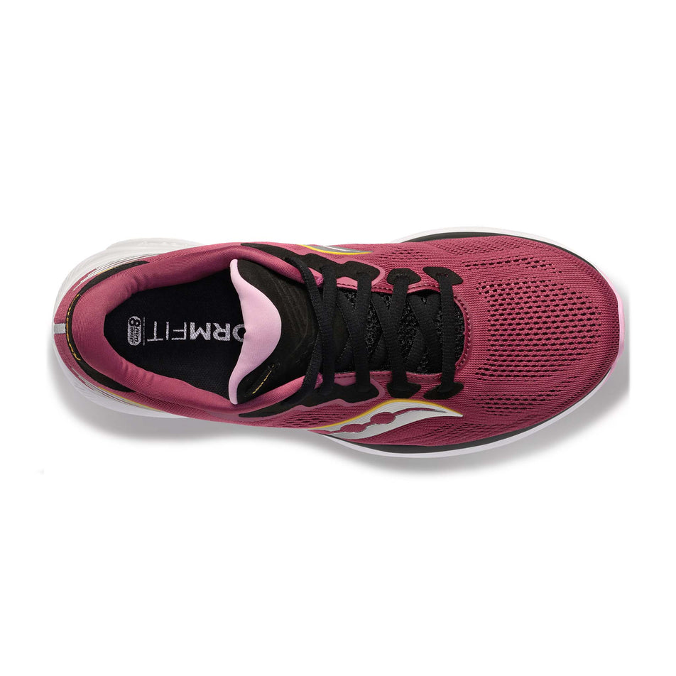 Upper view of women's saucony ride 14 running shoes (7239063568546)
