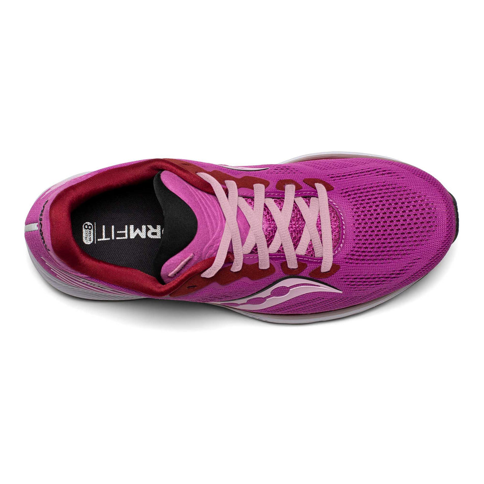 Top view of women's Saucony Ride 14 running shoes. (6890832855202)