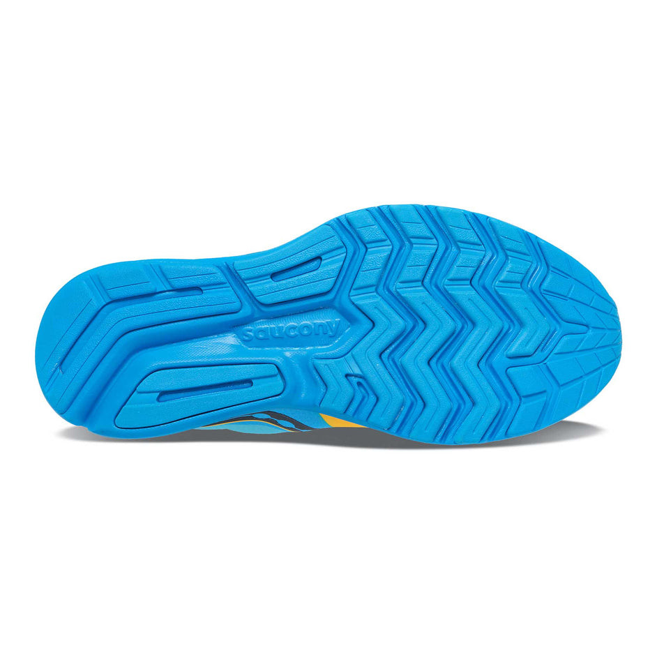 Sole view of women's Saucony Ride 14 RunShield running shoes. (6890841243810)