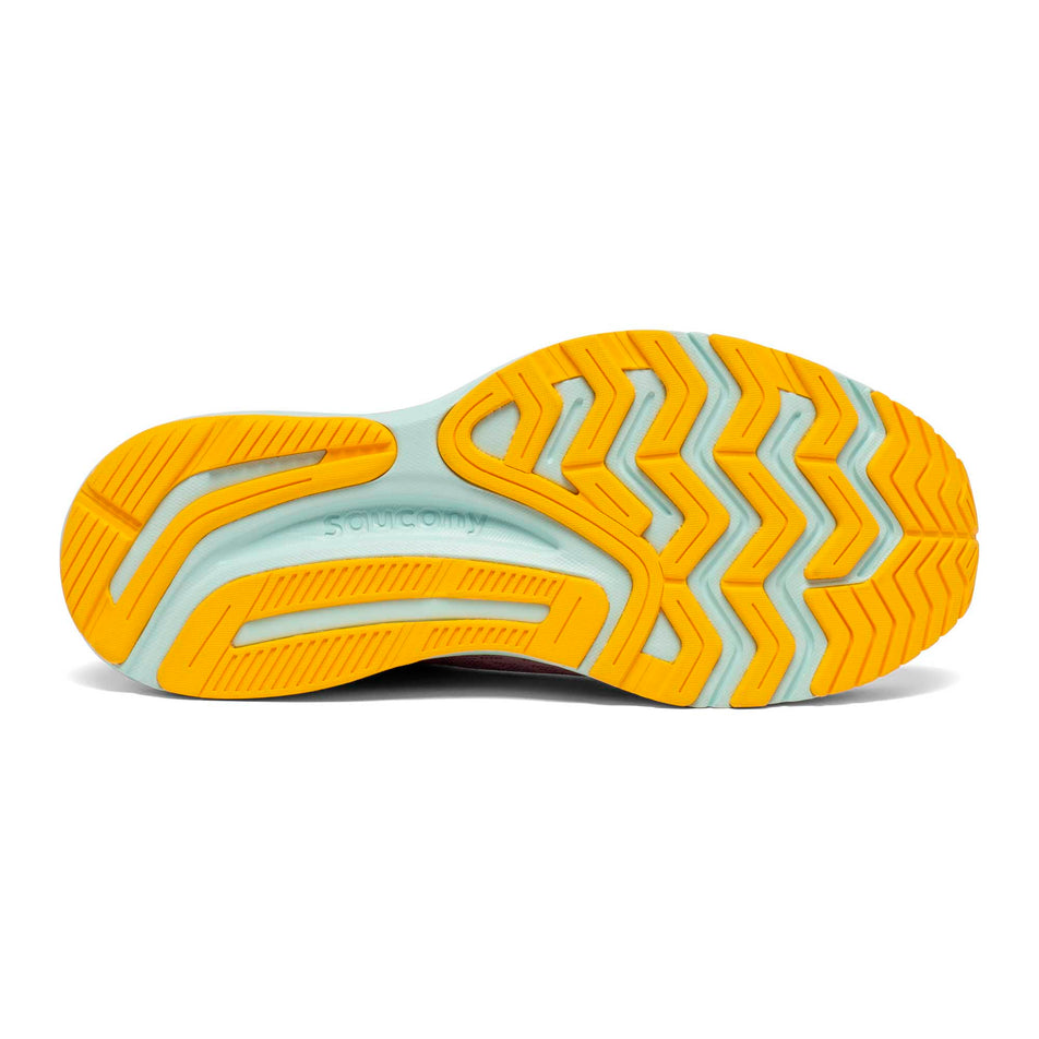 The sole of the right shoe from a pair of women's Saucony Guide 14 running shoes (7228276768930)