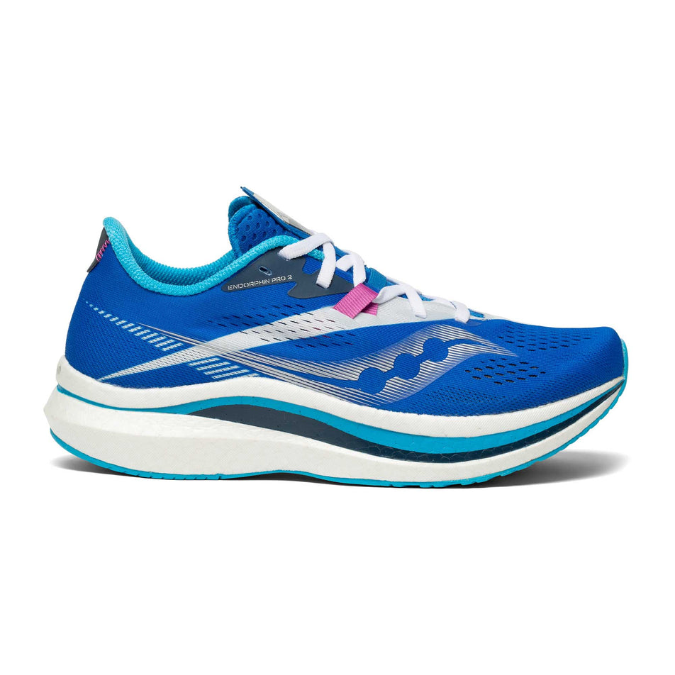 Lateral view of women's Endorphin Pro 2 running shoe (6890781442210)