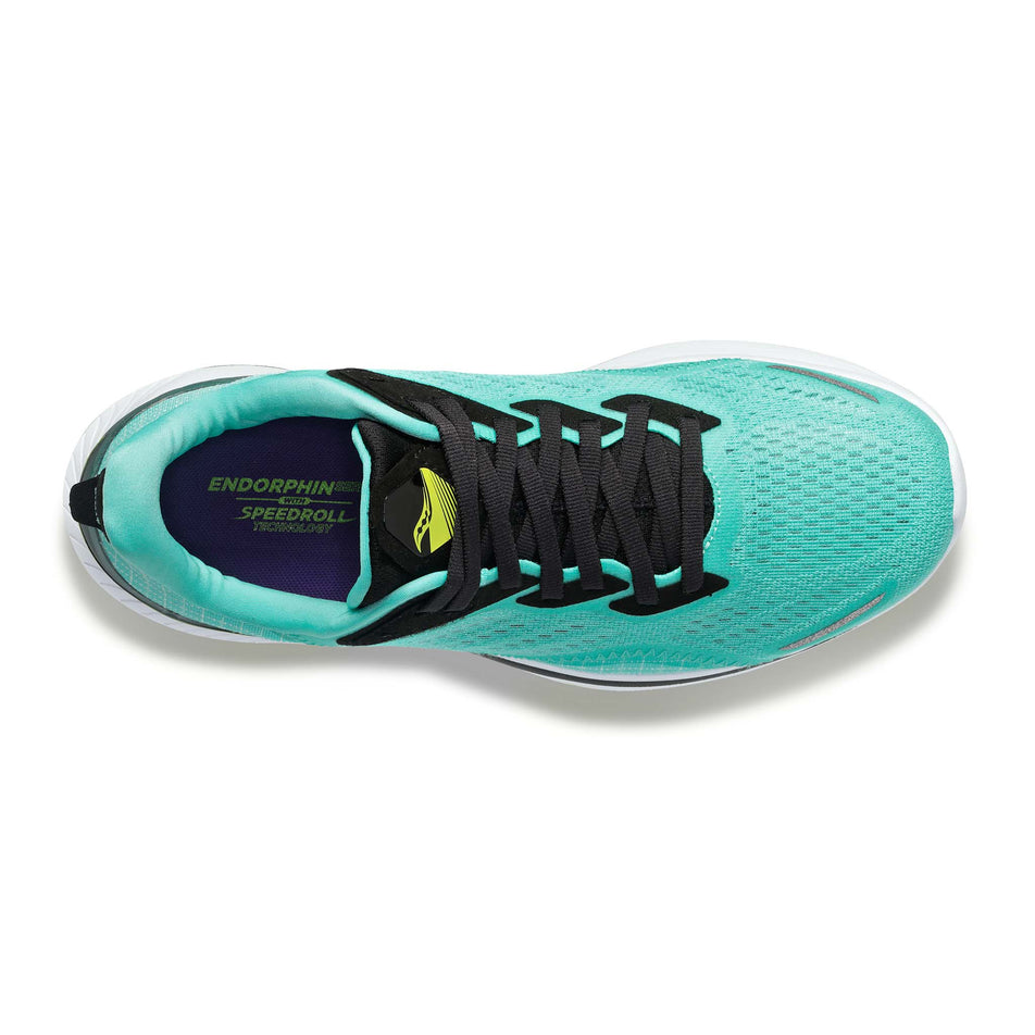 Upper view of women's saucony endorphin shift 2 running shoes (7271920140450)