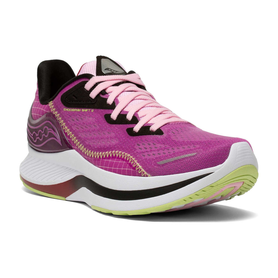 Front angled view of Saucony Women's Endorphin Shift 2 running shoe (6890806870178)