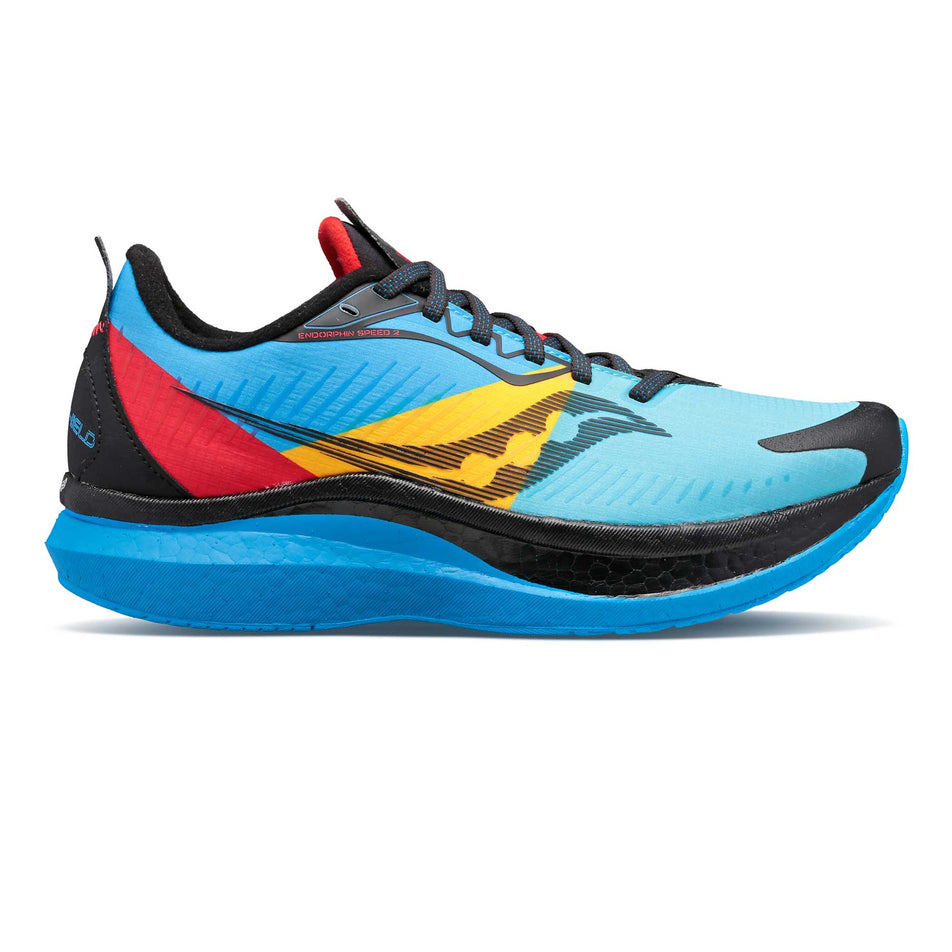 Lateral view of Saucony Women's Endorphin Speed 2 RunShield running shoe (6890803265698)