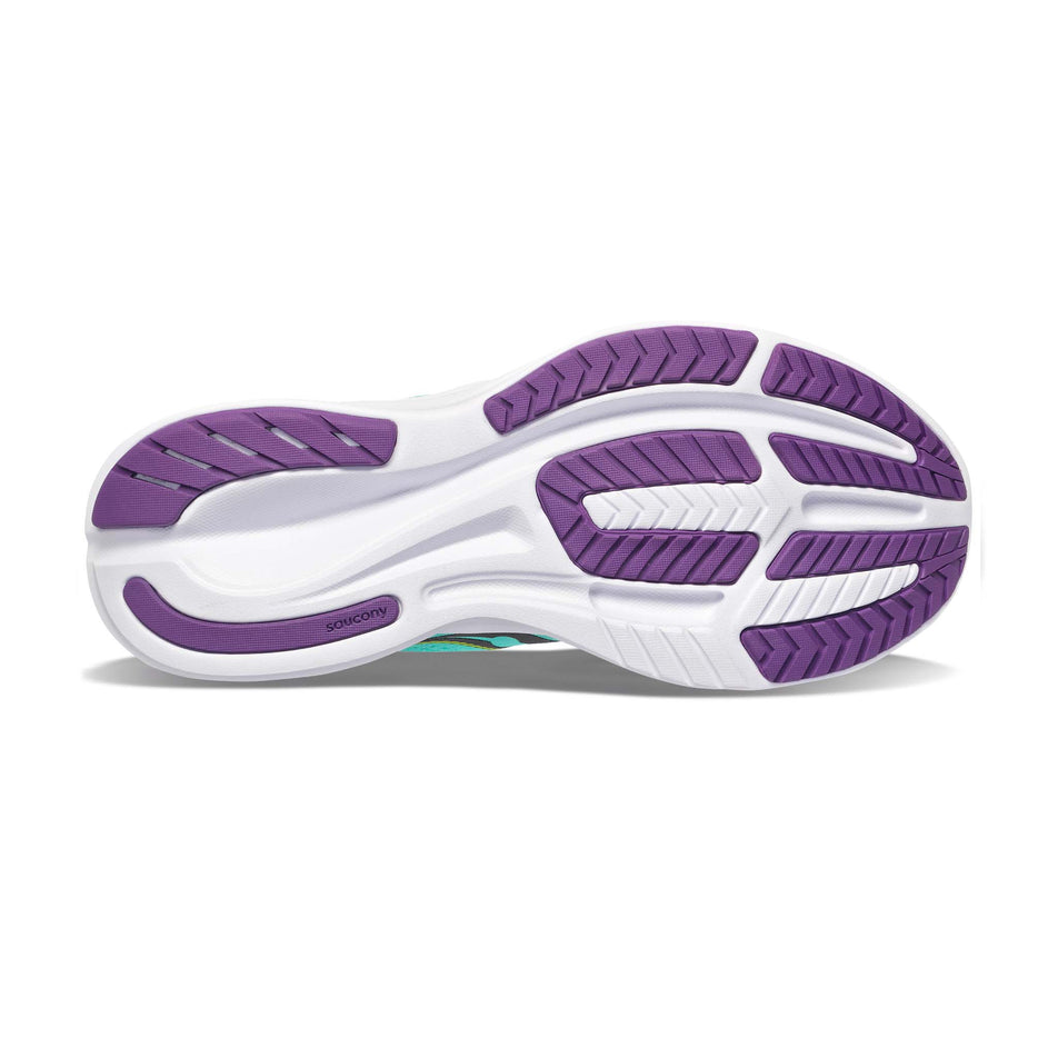 Outsole view of women's saucony ride 15 running shoes (7315125272738)