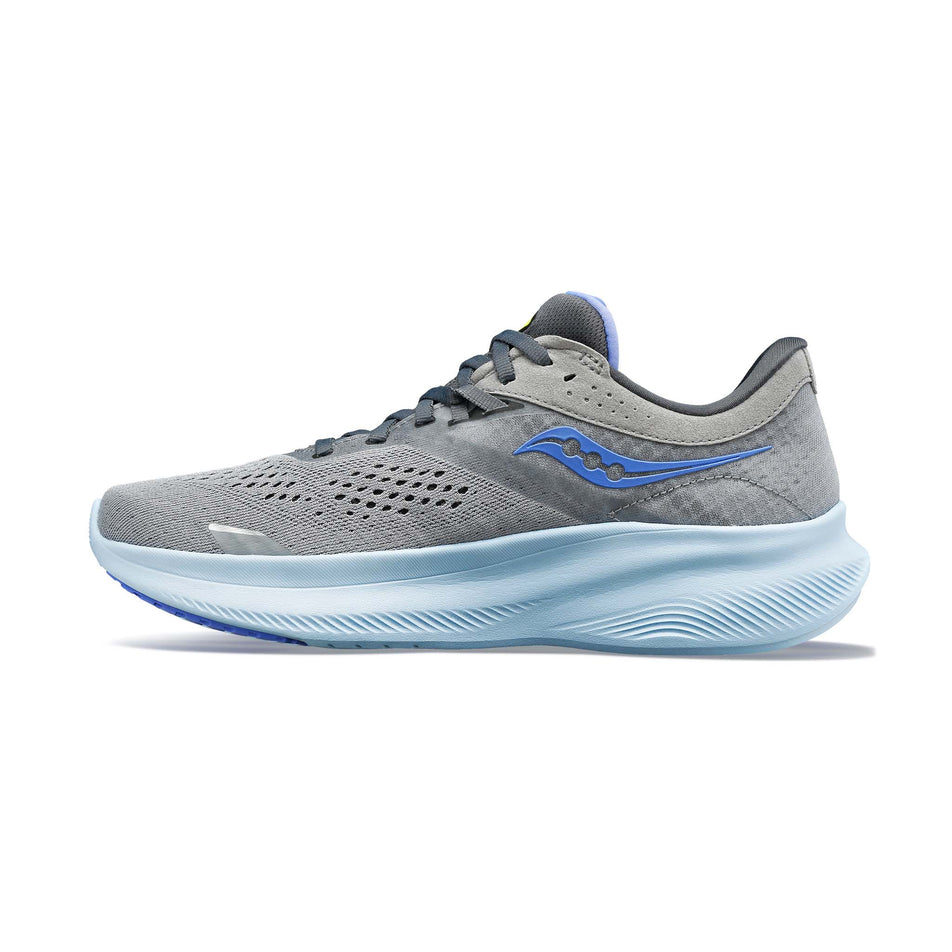 Medial side of the right shoe from a pair of women's Saucony Ride 16 Running Shoes (7842014429346)