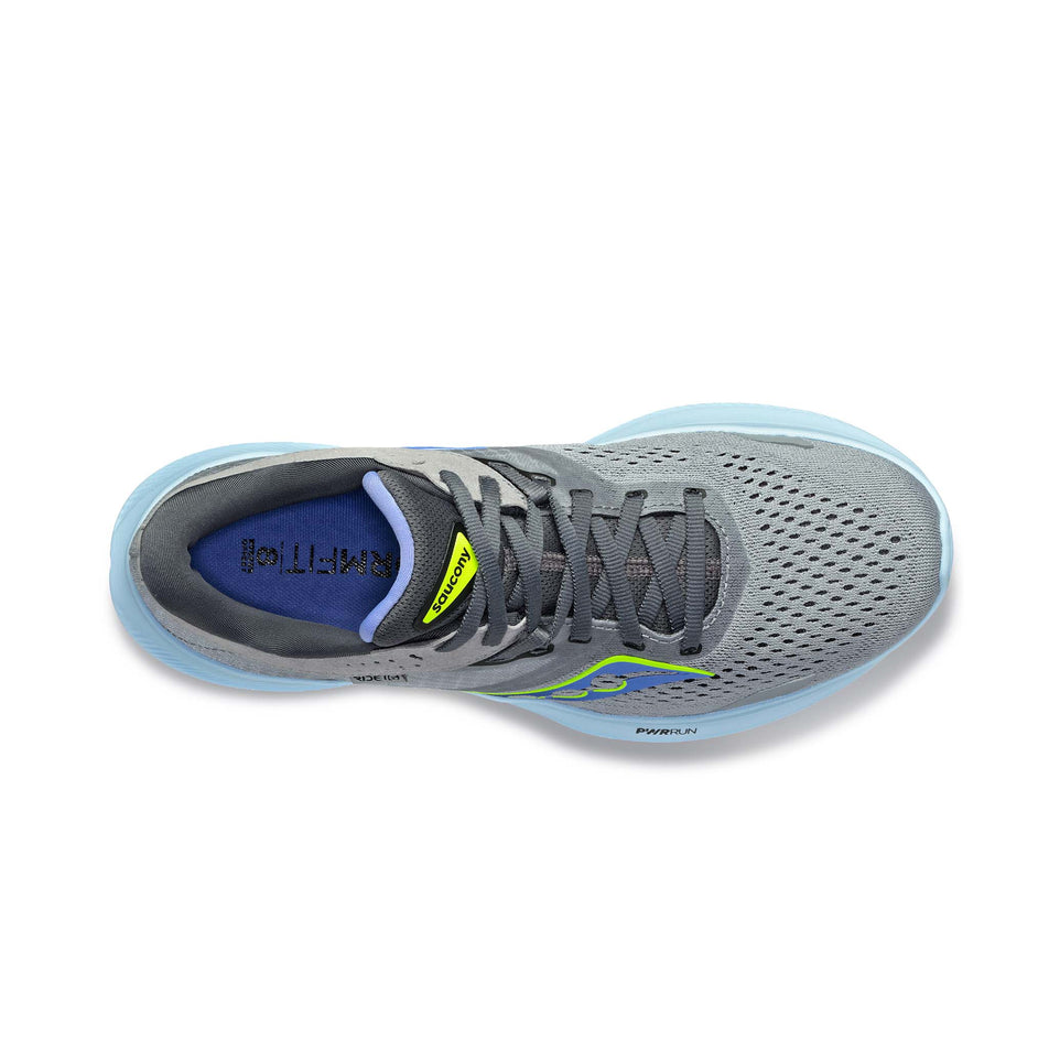 The upper of the right shoe from a pair of women's Saucony Ride 16 Running Shoes (7842014429346)