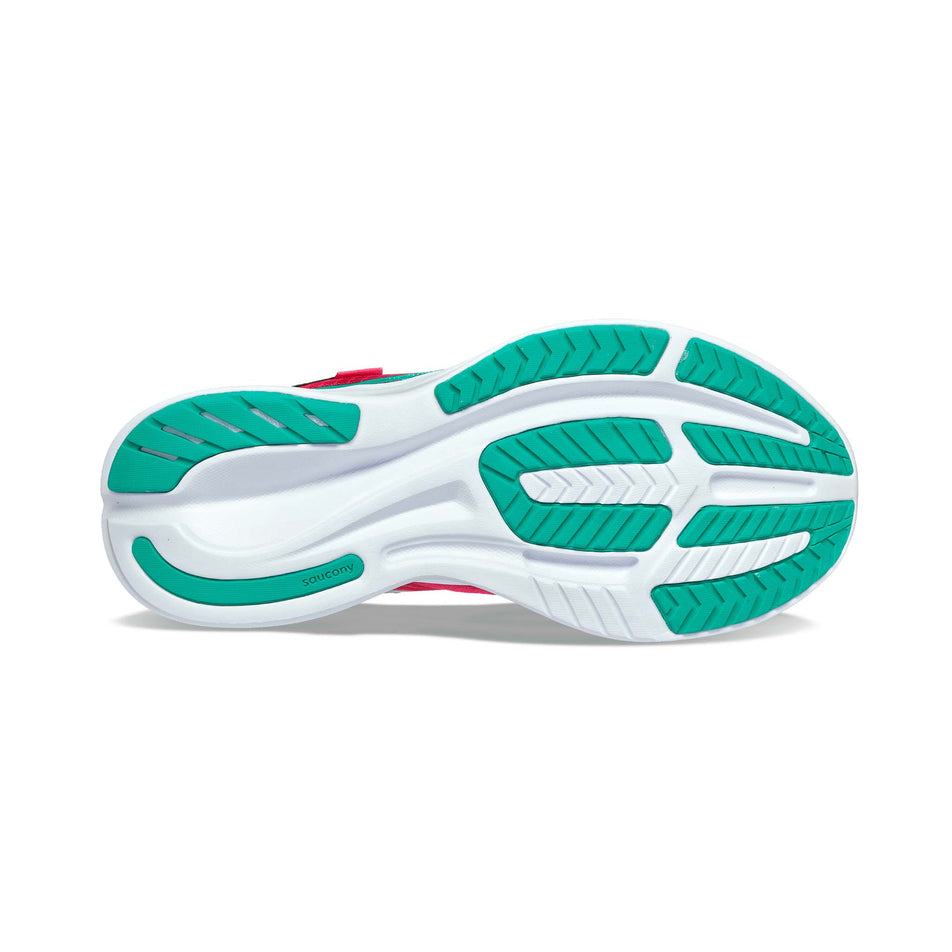 The outsole of the right shoe from a pair of women's Saucony Ride 16 Running Shoes (7841975304354)