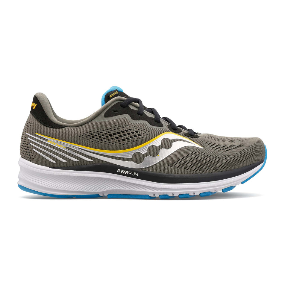 Lateral view of men's saucony ride 14 running shoes (7239017889954)