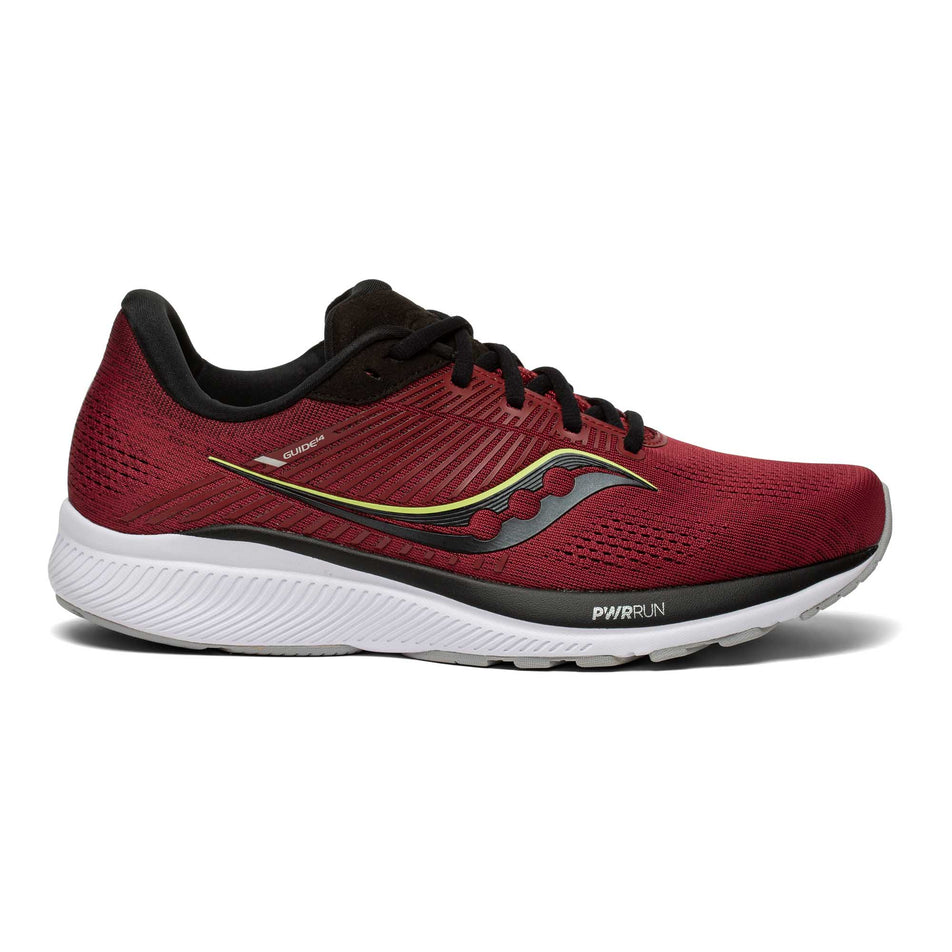 Lateral view of men's Saucony Guide 14 running shoes. (6890631921826)